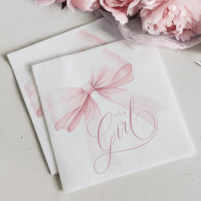 Servilleta De Papel Es un Baby Shower de Chica rosado (Subido por el creador)