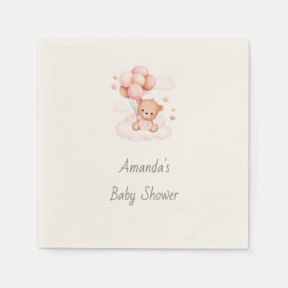 Servilleta De Papel ¡Es un Chica, Bearly Wait! Baby Shower Napkins