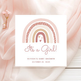 Servilleta De Papel Es un Chica Boho Rainbow Baby Shower