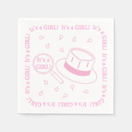 Servilleta De Papel ¡Es un Chica! invitación