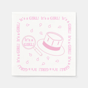 Servilleta De Papel ¡Es un Chica! invitación