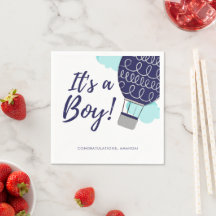 Es un chico de la Baby Shower azul de globo aerost