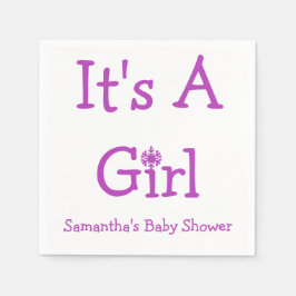 Servilleta De Papel Es un copo de nieve Chica