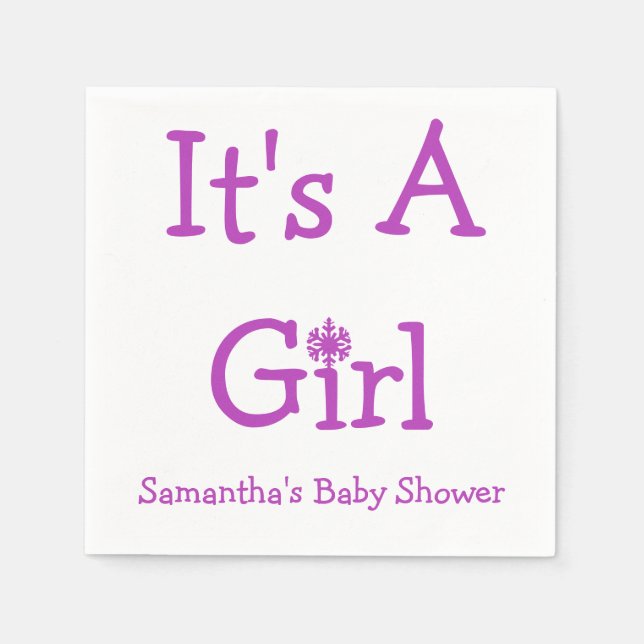 Servilleta De Papel Es un copo de nieve Chica (Anverso)