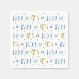 Servilleta De Papel Es un niño Baby Shower Blue