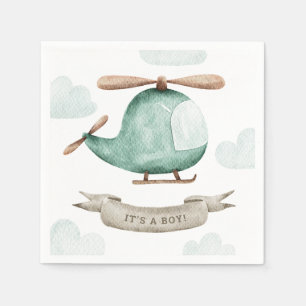 Servilleta De Papel Es un niño Baby Shower   Piloto de vehículos de he