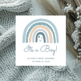 Servilleta De Papel Es un niño Boho Arcoiris Baby Shower