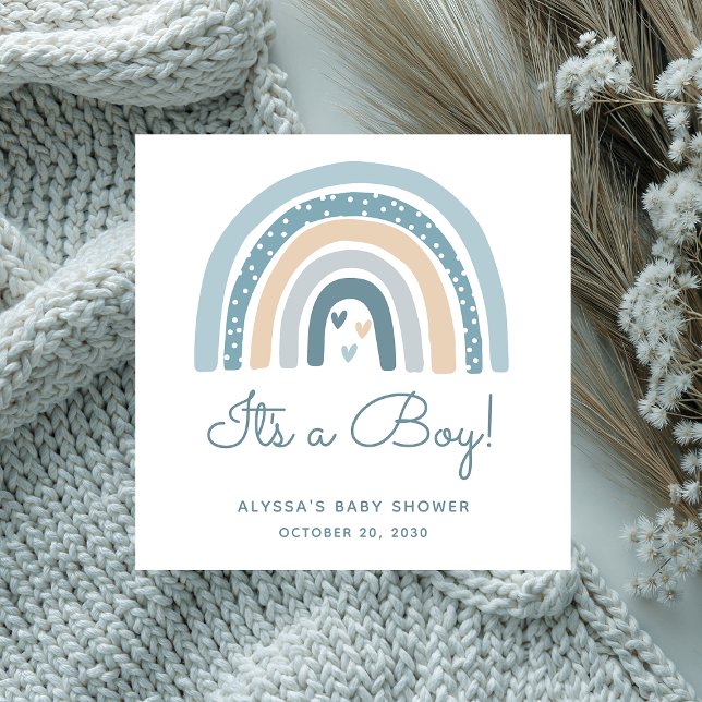 Servilleta De Papel Es un niño Boho Arcoiris Baby Shower (Subido por el creador)