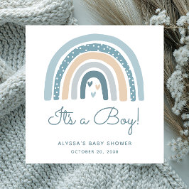 Servilleta De Papel Es un niño Boho Arcoiris Baby Shower