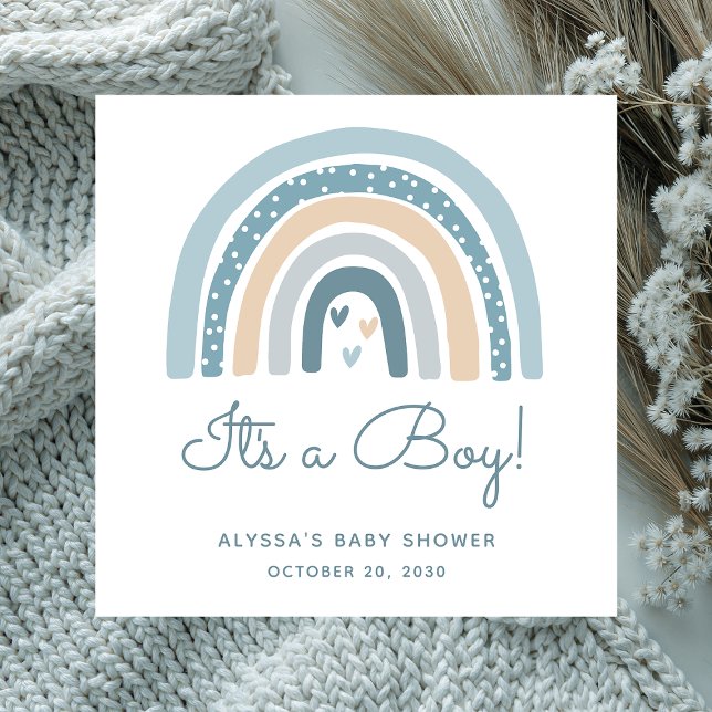 Servilleta De Papel Es un niño Boho Arcoiris Baby Shower (Subido por el creador)