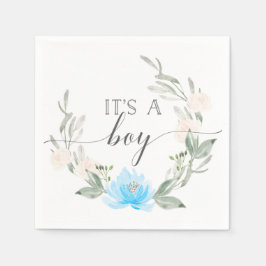 Servilleta De Papel Es un niño Cocktail Napkins Pastel Blue