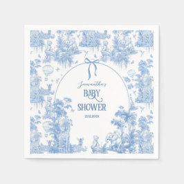 Servilleta De Papel Es un Safari Blue Toile de Boy Elegant Baby Shower