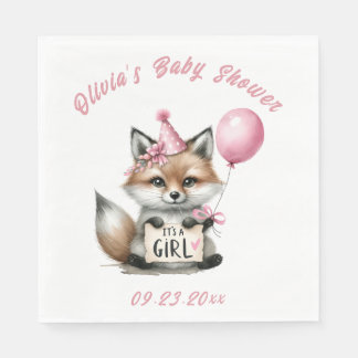 Servilleta De Papel Es un tema sobre los animales de la Chica Fox