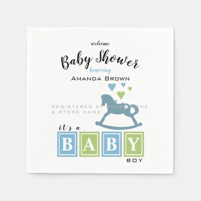 Servilleta De Papel Es una Baby Shower de Boy (Anverso)