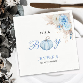 Servilleta De Papel Es una calabaza de Baby Shower para chicos