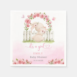 Servilleta De Papel Es una chica moderna chica de acuarela  de bebé