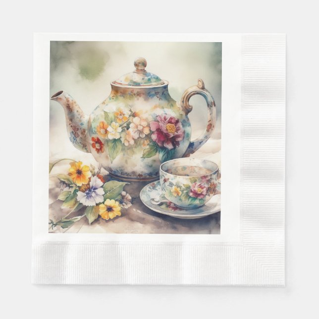 Servilleta De Papel Es una fiesta del té  (Anverso)