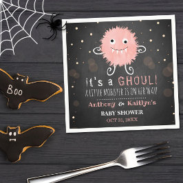 Servilleta De Papel ¡Es una gol! Baby Shower de Little Monster Hallowe