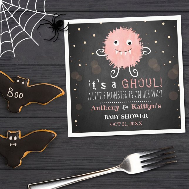 Servilleta De Papel ¡Es una gol! Baby Shower de Little Monster Hallowe (Subido por el creador)