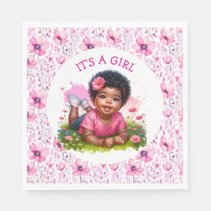 Servilleta De Papel Es una niña Baño floral para bebé niña