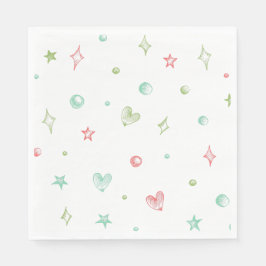 Servilleta De Papel Esbozo colorido Formas divertidas Confetti Fiesta 