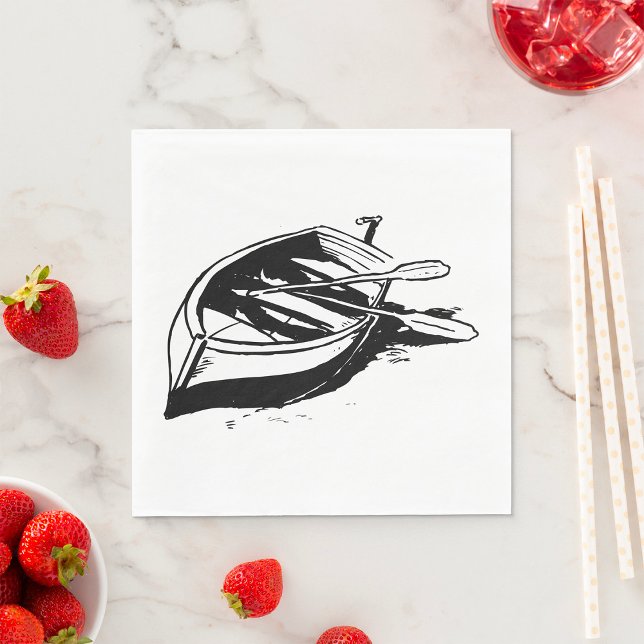 Servilleta De Papel Esbozo de bote de remos (Subido por el creador)