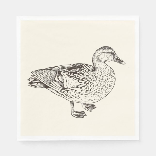 Servilleta De Papel Esbozo de Duck (Anverso)