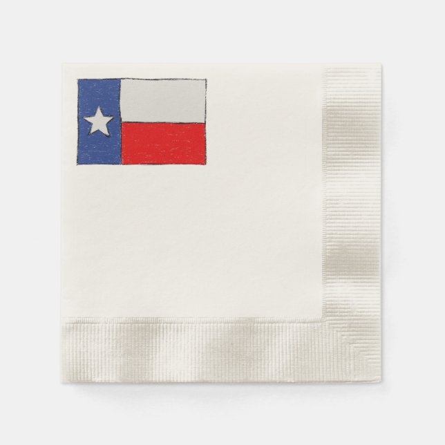 Servilleta De Papel Esbozo de la bandera de Texas (Anverso)