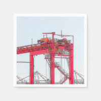 Esbozo de Port Crane en el puerto industrial