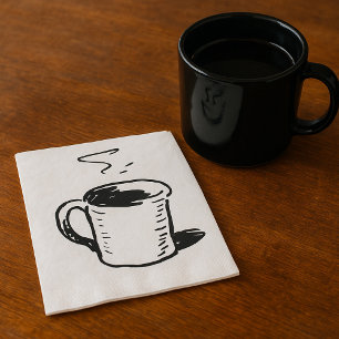 Servilleta De Papel Esbozo de taquilla para café de mano Minimalista