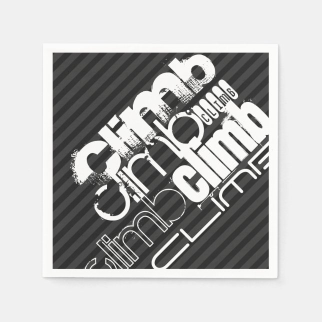 Servilleta De Papel Escalar; franjas grises negras y oscuras (Anverso)