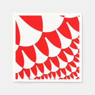Servilleta De Papel Escalas rojas y blancas