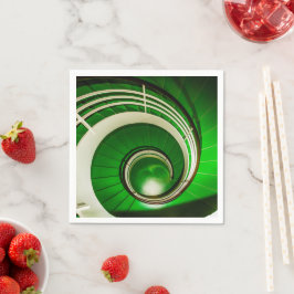 Servilleta De Papel Escalera circular verde