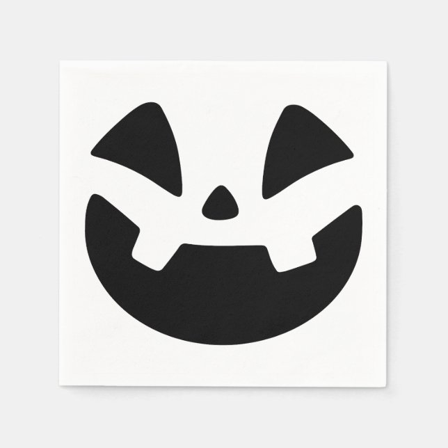 Servilleta De Papel Escandaloso Jack-o'-Lantern Silhouette Halloween M (Anverso)