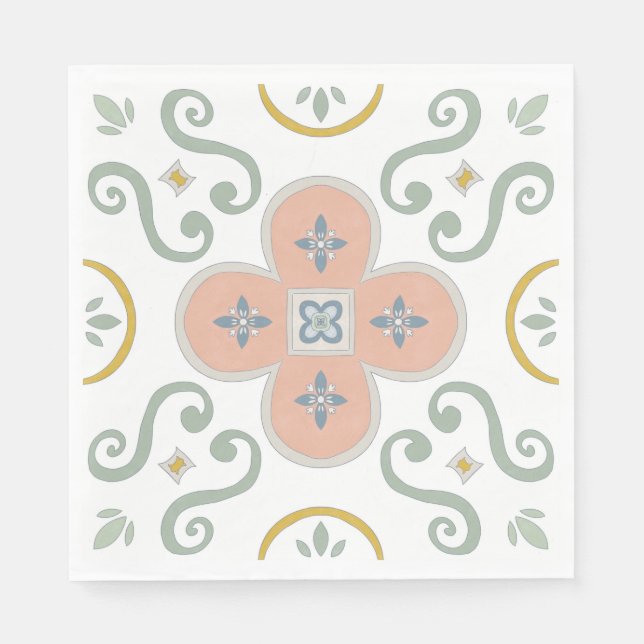 Servilleta De Papel escandinavo-terracotta (Anverso)