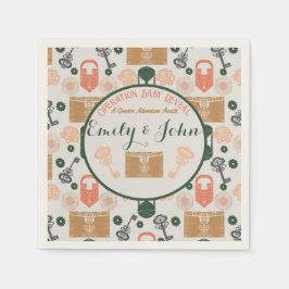 Servilleta De Papel Escape Room Gender Revelar Baby Shower