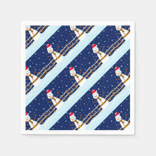 Servilleta De Papel Escarchado el muñeco de nieve