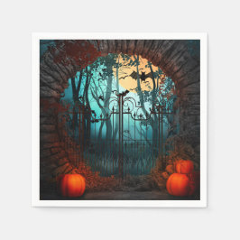 Servilleta De Papel Escena aterradora de Halloween (2)