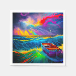 Servilleta De Papel Escena De Barco Ai