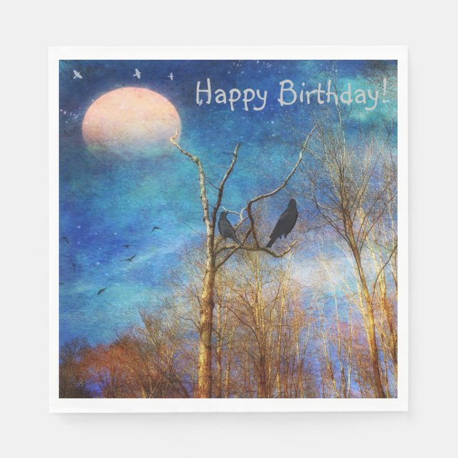 Servilleta De Papel Escena de bosque caprichosa (Anverso)