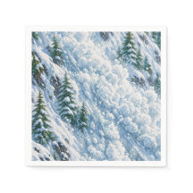 Escena de nieve en la montaña de alud
