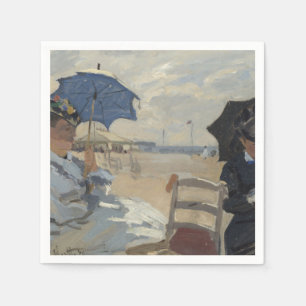 Servilleta De Papel Escena de playa de Claude Monet
