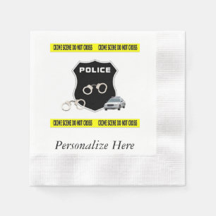 Servilleta De Papel Escena del crimen de la policía