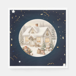 Servilleta De Papel Escenario único de Navidad