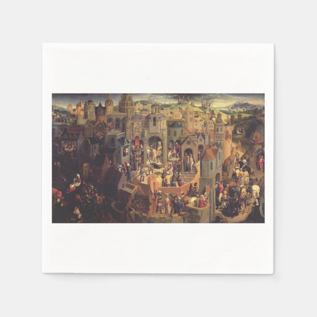 Servilleta De Papel Escenas de la Crucifixión de Cristo (Anverso)