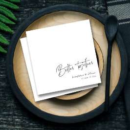 Servilleta De Papel Escrito a mano moderno: Mejor Decoración Boda Junt