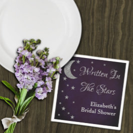 Servilleta De Papel Escrito En Stars Bridal Shower