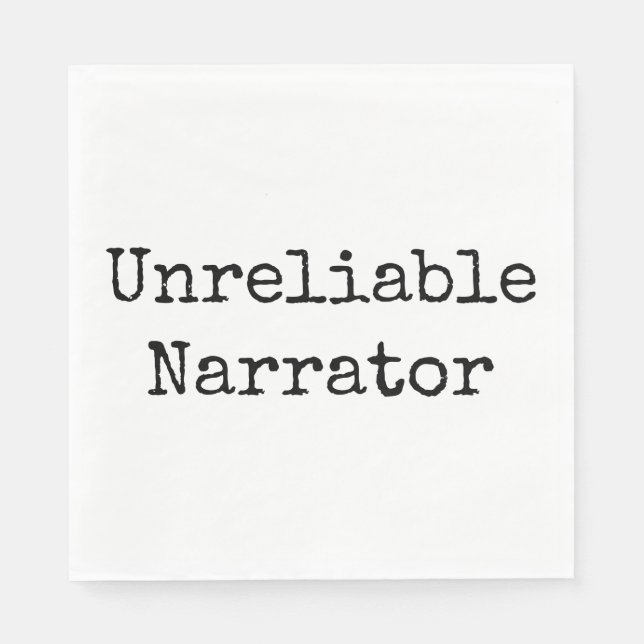 Servilleta De Papel Escritor: Narrador I no confiable (Anverso)
