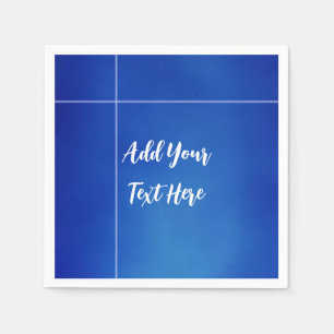 Servilleta De Papel Escritura a mano profesional añadir texto azul mod