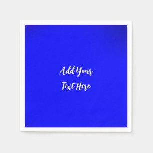 Servilleta De Papel Escritura a mano profesional añadir texto azul mod